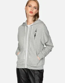 Lauren Moshi Crystal Happy Lightning Love Zip Hoodie | Chandra By *Women Hoodies