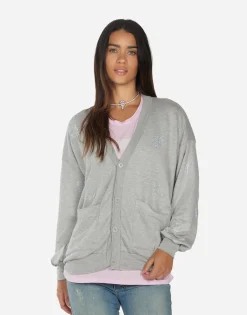 Lauren Moshi Crystal Hearts Button Up Sweatshirt | Jamila By *Women Sweaters & Knits