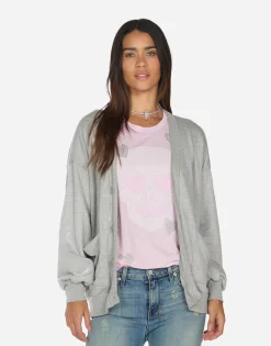 Lauren Moshi Crystal Hearts Button Up Sweatshirt | Jamila By *Women Sweaters & Knits