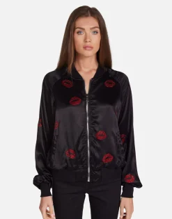 Lauren Moshi Crystal Kisses Bomber Jacket In | Mckay By *Women Jackets