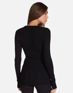 Lauren Moshi Crystal Kisses Fitted Thermal In | Mckinley By *Women Long Sleeve