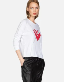 Lauren Moshi Crystal Lightning Love L/S Crop Tee | Luella By *Women Long Sleeve