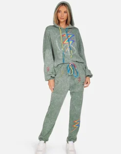 Lauren Moshi Crystal Lightning Peace Boyfriend Hoodie | Serilda By *Women Hoodies