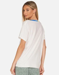 Lauren Moshi Crystal Lightning Peace Ss Boyfriend Tee | Elara By *Women Short Sleeve