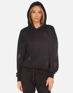 Lauren Moshi Crystal Lightning Peace Women'S Hoodie | Harmony By *Women Hoodies