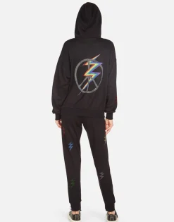 Lauren Moshi Crystal Lightning Peace Women'S Hoodie | Harmony By *Women Hoodies