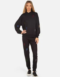 Lauren Moshi Crystal Lightning Peace Women'S Hoodie | Harmony By *Women Hoodies