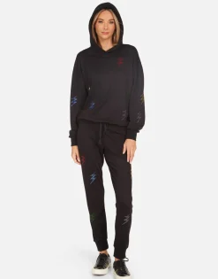 Lauren Moshi Crystal Lightning Peace Women'S Hoodie | Harmony By *Women Hoodies