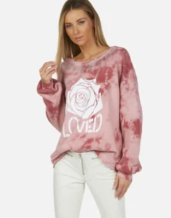 Lauren Moshi Crystal Loved Rose L/S Pullover | Sierra By *Women Long Sleeve