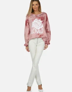 Lauren Moshi Crystal Loved Rose L/S Pullover | Sierra By *Women Long Sleeve