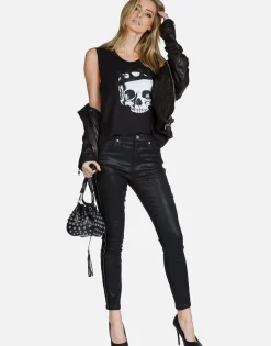 Lauren Moshi Crystal Royal Skull Scoop Neck Muscle Tank | Kel By *Women Tanks