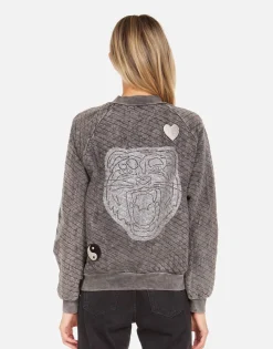 Lauren Moshi Crystal Tiger Peace Bomber Jacket | Sherine X By *Women Jackets