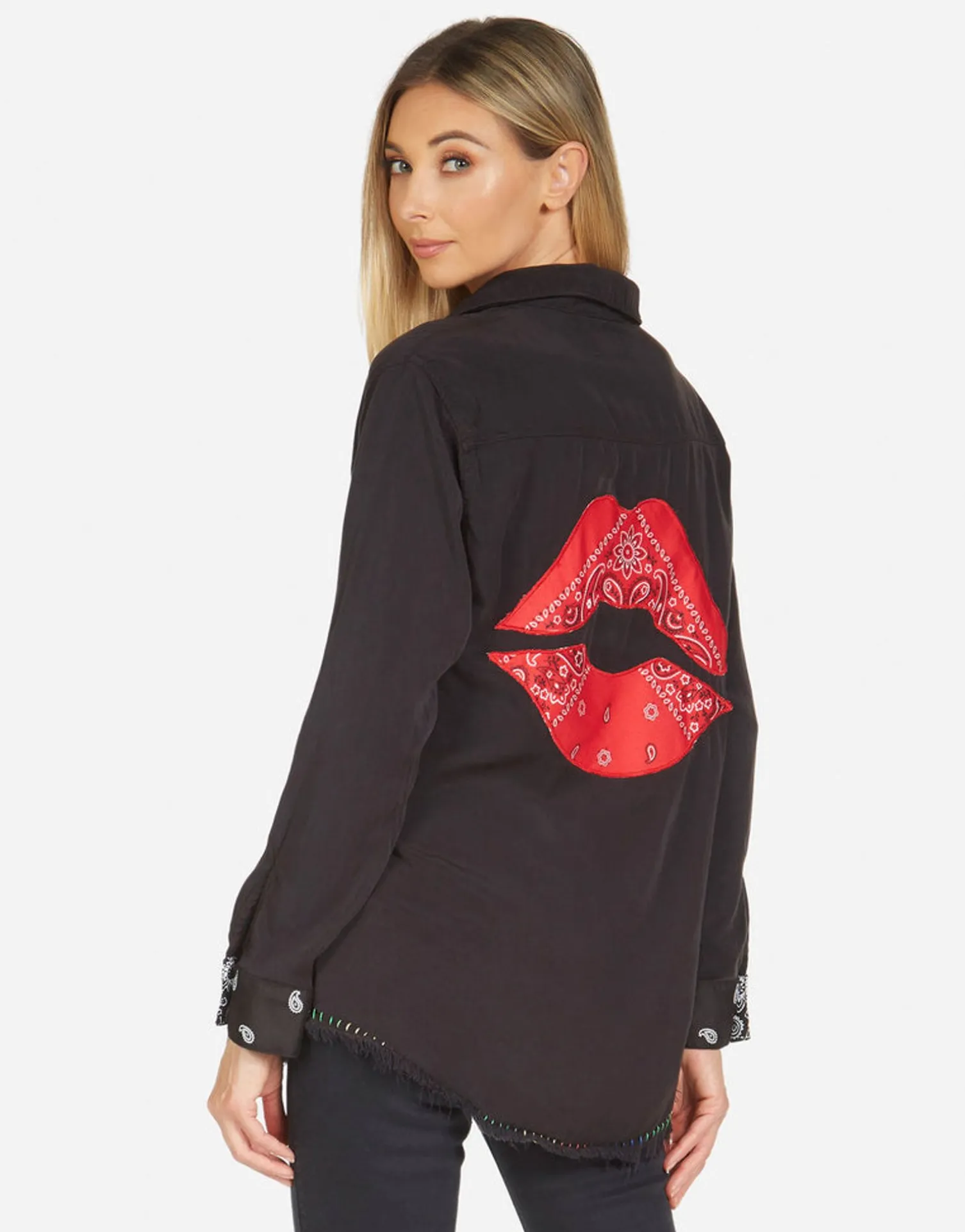 Lauren Moshi Cynthia Bandana Lip*Women Long Sleeve