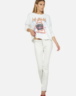 Lauren Moshi Def Leppard Love Bites Classic L/S Crop Pullover | Lee By *Women Long Sleeve