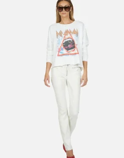 Lauren Moshi Def Leppard Love Bites Classic L/S Crop Pullover | Lee By *Women Long Sleeve