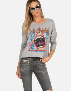 Lauren Moshi Def Leppard Love Bites Drop Shoulder Pullover | Lee By *Women Long Sleeve