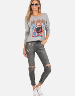 Lauren Moshi Def Leppard Love Bites Drop Shoulder Pullover | Lee By *Women Long Sleeve