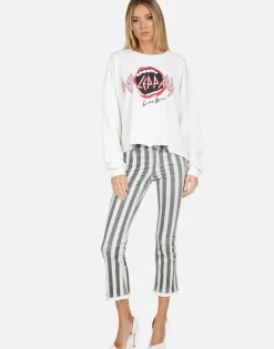 Lauren Moshi Def Leppard Love Bites Ii Classic L/S Crop Pullover | Lee By *Women Long Sleeve