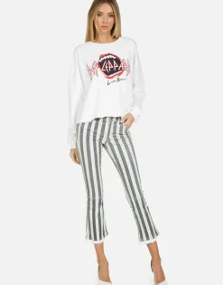 Lauren Moshi Def Leppard Love Bites Ii Classic L/S Crop Pullover | Lee By *Women Long Sleeve