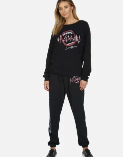 Lauren Moshi Def Leppard Love Bites L/S Vintage Pullover By *Women Long Sleeve