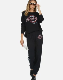 Lauren Moshi Def Leppard Love Bites L/S Vintage Pullover By *Women Long Sleeve