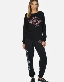 Lauren Moshi Def Leppard Love Bites L/S Vintage Pullover By *Women Long Sleeve