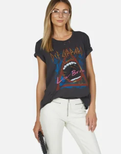 Lauren Moshi Def Leppard Love Bites Vintage Band Tee By *Women Short Sleeve