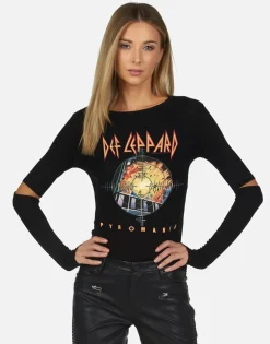 Lauren Moshi Def Leppard Pyromania Fitted Thermal | Amora By *Women Long Sleeve