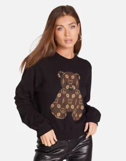 Lauren Moshi Designer Bear Crop Pullover In | Spalding By *Women Long Sleeve