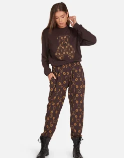 Lauren Moshi Designer Bear Crop Pullover In Brown | Spalding By *Women Long Sleeve