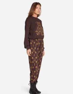 Lauren Moshi Designer Bear Crop Pullover In Brown | Spalding By *Women Long Sleeve