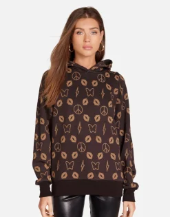 Lauren Moshi Designer Bear Hoodie In Brown | Trina By *Women Hoodies