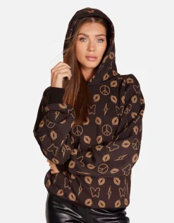Lauren Moshi Designer Bear Hoodie In Brown | Trina By *Women Hoodies
