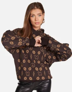 Lauren Moshi Designer Bear Hoodie In Brown | Trina By *Women Hoodies