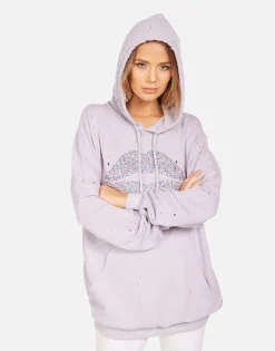 Lauren Moshi Desiree X Crystal Sprinkle Lip*Women Hoodies