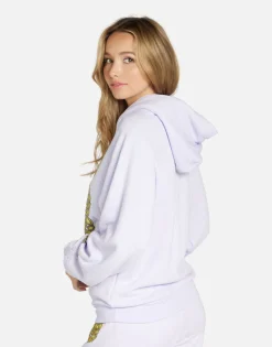 Lauren Moshi Diamond Happyface Hoodie In Lt Purple | Trina By *Women Hoodies