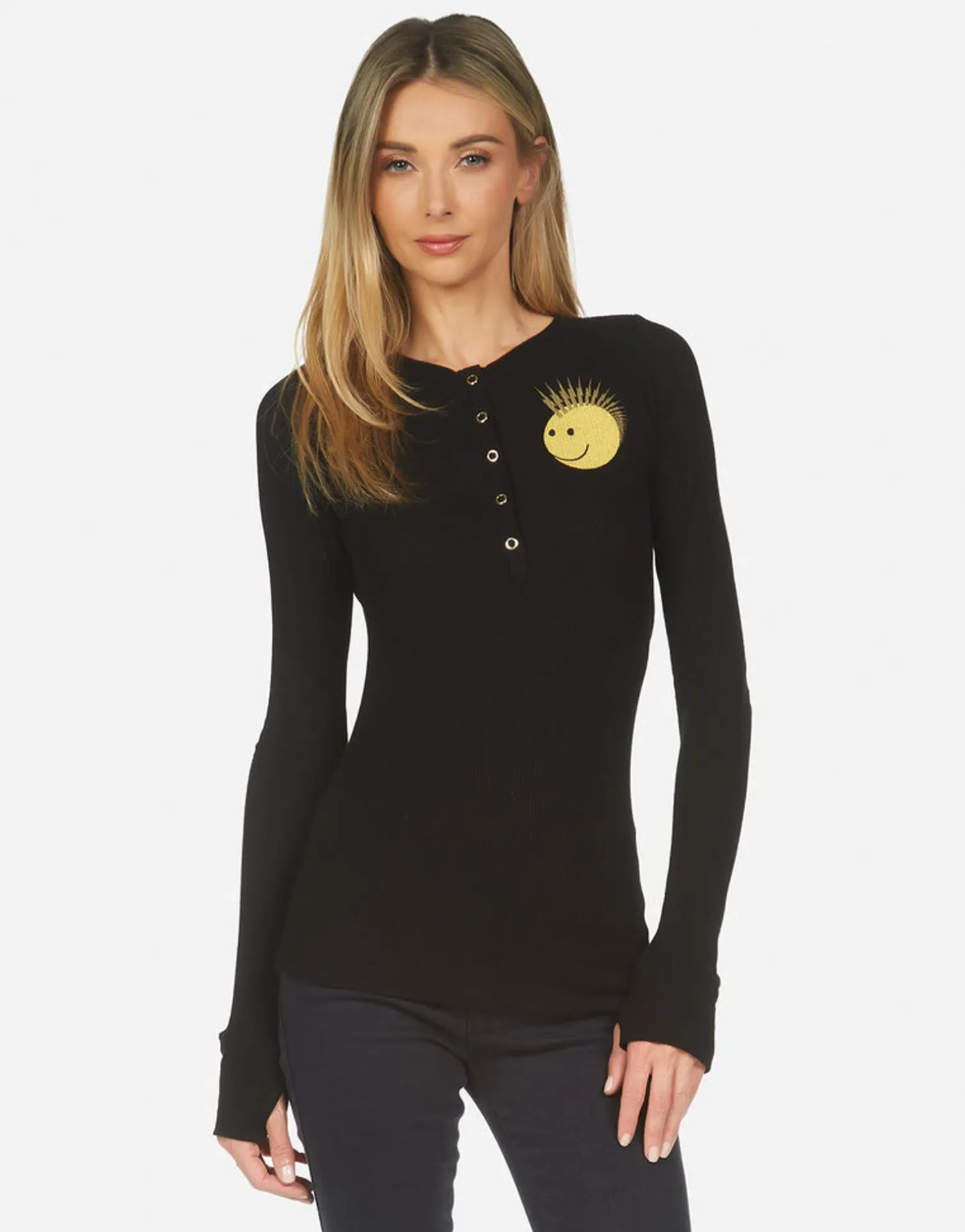 Lauren Moshi Diem Punk Happy Eye*Women Long Sleeve