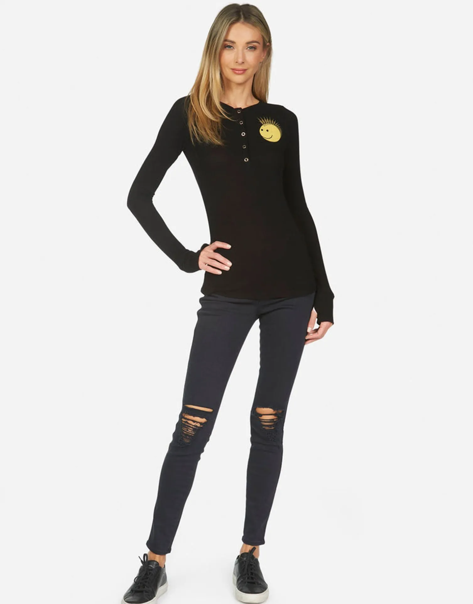 Lauren Moshi Diem Punk Happy Eye*Women Long Sleeve