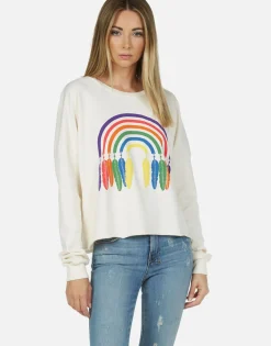 Lauren Moshi Dream Rainbow L/S Crop Pullover | Lee By *Women Long Sleeve