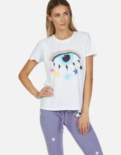Lauren Moshi Edda Cosmic Rainbow Eye S/S Tee | Edda By *Women Short Sleeve