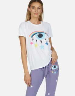 Lauren Moshi Edda Cosmic Rainbow Eye S/S Tee | Edda By *Women Short Sleeve