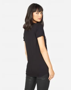 Lauren Moshi Edda Mini Cross Bone Skulls*Women Short Sleeve