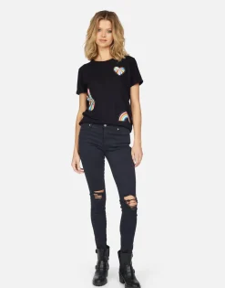 Lauren Moshi Edda Studded Stripe Peace*Women Short Sleeve