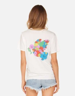 Lauren Moshi Elara Floral Dove Elements*Women Short Sleeve