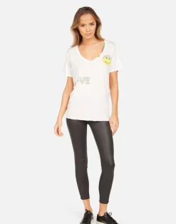 Lauren Moshi Elara Happy Daisy Peace*Women Short Sleeve