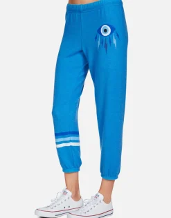 Lauren Moshi Electric Evil Eye Crop Sweat Pant | Alana By *Women Crop Sweatpants