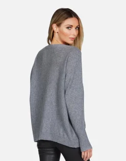 Lauren Moshi Electric Evil Eye Draped Cashmere Sweater | Ladona By *Women Sweaters & Knits