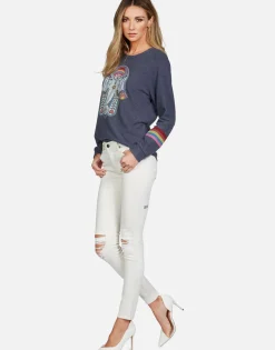 Lauren Moshi Elephant Hamsa L/S Raglan Pullover | Everly By *Women Long Sleeve