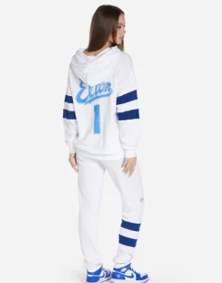 Lauren Moshi Elton John Dodgers Classic Hoodie W/ Stripe Sleeves | Nadine By *Women Hoodies