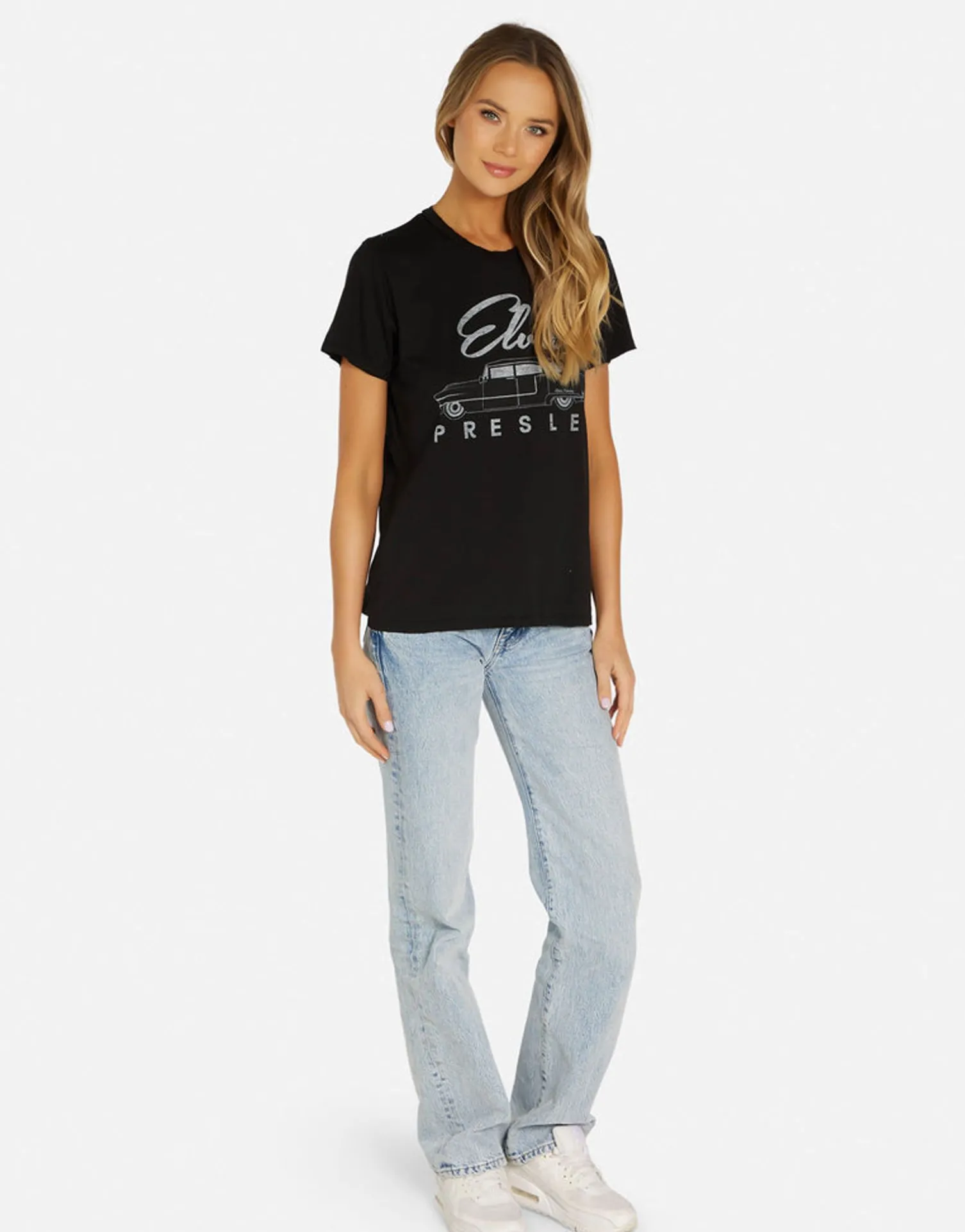 Lauren Moshi Elvis Presley Cadillac Boyfriend Tee In | Wolf By *Women Short Sleeve